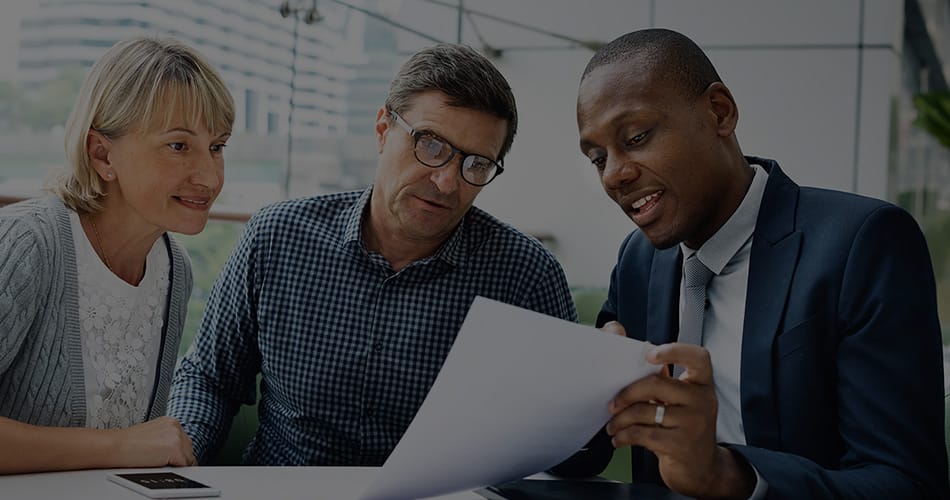 Professional American office HR interview